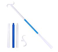 LPATEBCVU Chausse Pied Chausse-pied professionnel amovible en plastique, 88 cm, pratique et multifonctionnel, for porter des chaussettes, vêtements chaussures(Blue White)