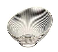 LPATEBCVU Coupe à Fruits Crystal Glass Slanted Fruit Dish Salad Buffet Bowl Kitchen Tableware Snack Plates Specialty(Color 1)