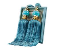 LPATEBCVU Embrasses en Corde pour Rideaux 1 Pair Curtain Tie Backs with Tassel Traditional Tieback Decorative Accessories(Lake Blue)