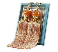 LPATEBCVU Embrasses en Corde pour Rideaux 1 Pair Curtain Tie Backs with Tassel Traditional Tieback Decorative Accessories(Orange)