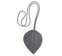 LPATEBCVU Embrasses en Corde pour Rideaux Curtain Straps Tie Leaf Backs Hand-Woven Cotton Tassel Decorative Accessories for Living Room(Black Grey rope116cm)