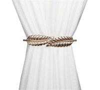 LPATEBCVU Embrasses en Corde pour Rideaux Curtain Tiebacks Alloy Drapery Holdback Elastic Window Ties Backs for Decorative Holdbacks(Golden Leaves)