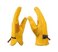 LPATEBCVU Gants De Soudure Gants de Protection sécurité for le travail en cuir vache, isolation thermique, Anti-coupure, ignifuge, poêle à bois, cheminée, Barbecue, cuisson(L)