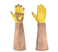 LPATEBCVU Gants Jardinage Gants de jardinage longs et résistants à l'usure, gants travail épais anti-coups couteau, protection en cuir vache for l'apiculture(XL)