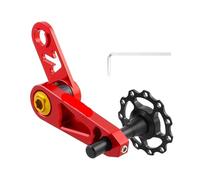 LPATEBCVU Guide ChaîNe pour VéLo Tendeur de chaîne vélo Pliant à Vitesse Unique, Guide Traction arrière for éviter Les Chutes(Red)
