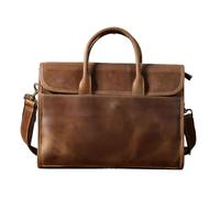 LPATEBCVU Malette Porte-documents en cuir véritable for hommes, sacs for ordinateur portable de 14 pouces, sac à main messager vache, porte-documents for(Brown)