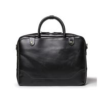 LPATEBCVU Malette Sac à main en cuir for hommes, porte-documents de vache, sac bandoulière décontracté grande capacité for les déplacements et affaires(Black)