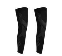 LPATEBCVU Manchon De Compression Jambe EntièRe 1/2 pièces Compression Sport Pleine Jambe Manches Longueur Cuisse Mollet Longue Genou Soutien for Le Basket-Ball(Black-2PCS,S)