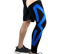 LPATEBCVU Manchon De Compression Jambe EntièRe Manchons de Compression for Jambes complètes, genouillères Longues, Bas antidérapants, Manches Sport for Hommes et Femmes(1PC Blue,L(36-52cm))