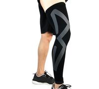 LPATEBCVU Manchon De Compression Jambe EntièRe Manchons de Compression for Jambes complètes, genouillères Longues, Bas antidérapants, Manches Sport for Hommes et Femmes(1PC Gray,M(34-50cm))