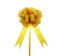 LPATEBCVU NœUd De Mariage pour Voiture Grand nœud de Ruban à Tirer, 10 pièces, for Voiture Mariage, boîte fête Vacances, Emballage, Fleuriste, Fleurs tirées la Main(Gold)