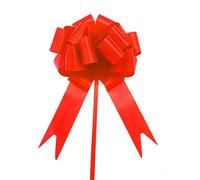 LPATEBCVU NœUd De Mariage pour Voiture Grand nœud de Ruban à Tirer, 10 pièces, for Voiture Mariage, boîte fête Vacances, Emballage, Fleuriste, Fleurs tirées la Main(Red)