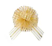 LPATEBCVU NœUd De Mariage pour Voiture Grands nœuds à Tirer for Mariage, 10 pièces, Emballage de Fleurs, boîte Bonbons, Bricolage, fête d'anniversaire, Voiture(Gold)