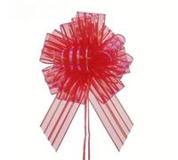 LPATEBCVU NœUd De Mariage pour Voiture Grands nœuds à Tirer for Mariage, 10 pièces, Emballage de Fleurs, boîte Bonbons, Bricolage, fête d'anniversaire, Voiture(Red)