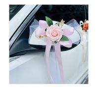 LPATEBCVU NœUd De Mariage pour Voiture Rétroviseur de Voiture Mariage Rustique Multi-Usage, 6 pièces, poignée Porte, Fleurs, décor Juste marié, Chaise d'allée, Fleur(Color6)