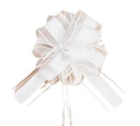 LPATEBCVU NœUd De Mariage pour Voiture Ruban Blanc for décoration de Voiture Mariage, 10 pièces, nœuds Traction, Fournitures Chaise fête d'anniversaire, Artisanat d'emballage, Bricolage(White)