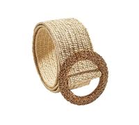 LPATEBCVU Paille TisséE Ceinture Ceinture élastique tissée en paille for femmes, 1 pièce, Vintage, large, extensible, for robe d'été(110cm,Champagne)