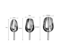 LPATEBCVU Pelles à Glace Pelle à Glace multifonctionnelle en Acier Inoxydable, 1/3 pièces, cuillères à mesurer for Aliments, Grains de café(Mixed Size)