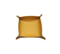 LPATEBCVU Plateau En Cuir Plateau de rangement pliable en cuir 20 cm (7,87 pouces) for rouler le tabac et utiliser les pipes(Yellow)