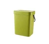 LPATEBCVU Poubelle Murale Poubelle suspendue de grande capacité avec couvercle, corbeille recyclage for cuisine, porte d'armoire, salle bain, fixation murale(5L,Green)