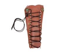 LPATEBCVU ProtèGe Bras Tir à L‘Arc Manchon de Garde-Bras tir à l'arc en Cuir Vachette for la Protection qualité compétition d'archer(Brown)