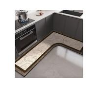 LPATEBCVU Tapis De Salle De Bain en Forme De L Tapis de Sol Cuisine en PVC Forme L, Absorbant, Lavable, antidérapant, l'huile(Color 7,1pc 100x120x45cm)