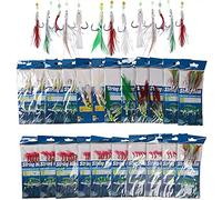 LPATTERN Lot de 22 Packs Pêche Sabiki Leurres Lumineuse Pêche Poissons Doux Crevettes Sabiki Leurre Eau Salée/Appâts De Pêche d'eau Douce
