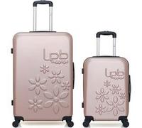 lpb luggage - lot de 2 - valises grand format et cabine eleonor - rose dore rose dore G