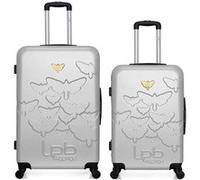 lpb luggage - lot de 2 - valises grand format et weekend aelys - gris gris G