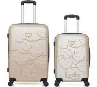 lpb luggage - lot de 2 - valises weekend et cabine aelys - beige beige G