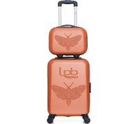 lpb luggage - set de 2 valises francette-h 50 cm 4 roues - brique brique