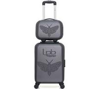 lpb luggage - set de 2 valises francette-h 50 cm 4 roues - gris fonce gris fonce
