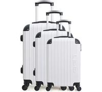 Set de 3 Valises - LPB LUGGAGE - HAMBOURG - Rigide - 4 Roues - Blanc