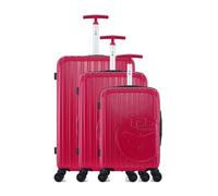 - set de 3 abs/pc romane 4 roues - fuchsia