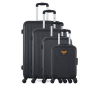 lpb luggage - set de 4 valises agata-m 75 cm 4 roues - noir noir G