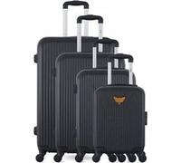 LPB LUGGAGE - Set de 4 Valises AGATA-M 75 cm 4 Roues - noir