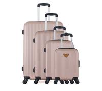 LPB LUGGAGE - Set de 4 Valises AGATA-M 75 cm 4 Roues - rose