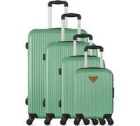 luggage - set de 4 valises agata-m 75 cm 4 roues - vert eau