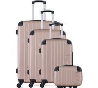 lpb luggage - set de 4 valises hambourg-c 75 cm 4 roues - rose dore rose dore G