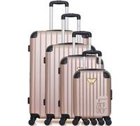 lpb luggage - set de 4 valises marianne-m 75 cm 4 roues - rose dore rose dore G