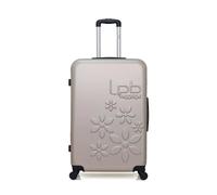 lpb - valise grand format abs eleonor 4 roues 75 cm - beige beige