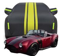 LPCQS Housse de Voiture Complète pour 1965 Sherby Cobra 427 Ford Racing 7.0L V8, Étanche/Anti-Rayures/Anti-UV Bâche de Voiture, Respirante Couverture,C-Black-Yellow