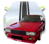 LPCQS Housse de Voiture Complète pour 1985 Audi Sport Quattro, Étanche/Anti-Rayures/Anti-UV Bâche de Voiture, Respirante Couverture,B-Silver-Black