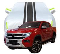 LPCQS Housse de Voiture Complète pour Amarok Pick-up, Étanche/Anti-Rayures/Anti-UV Bâche de Voiture, Respirante Couverture,B-Silver-Black