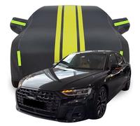 LPCQS Housse de Voiture Complète pour Audi A8 50 TDI, Étanche/Anti-Rayures/Anti-UV Bâche de Voiture, Respirante Couverture,C-Black-Yellow