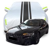 LPCQS Housse de Voiture Complète pour Audi A8 50 TDI, Étanche/Anti-Rayures/Anti-UV Bâche de Voiture, Respirante Couverture,B-Silver-Black