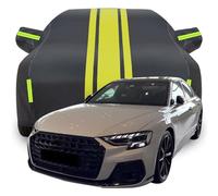 LPCQS Housse de Voiture Complète pour Audi A8 50 TDI Quattro, Étanche/Anti-Rayures/Anti-UV Bâche de Voiture, Respirante Couverture,C-Black-Yellow