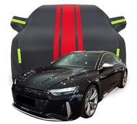 LPCQS Housse de Voiture Complète pour Audi RS 7, Étanche/Anti-Rayures/Anti-UV Bâche de Voiture, Respirante Couverture,A-Black-Red