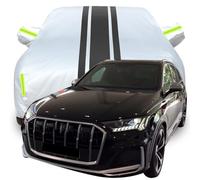 LPCQS Housse de Voiture Complète pour Audi SQ7 TFSI Quattro, Étanche/Anti-Rayures/Anti-UV Bâche de Voiture, Respirante Couverture,B-Silver-Black