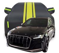 LPCQS Housse de Voiture Complète pour Audi SQ7 TFSI Quattro, Étanche/Anti-Rayures/Anti-UV Bâche de Voiture, Respirante Couverture,C-Black-Yellow